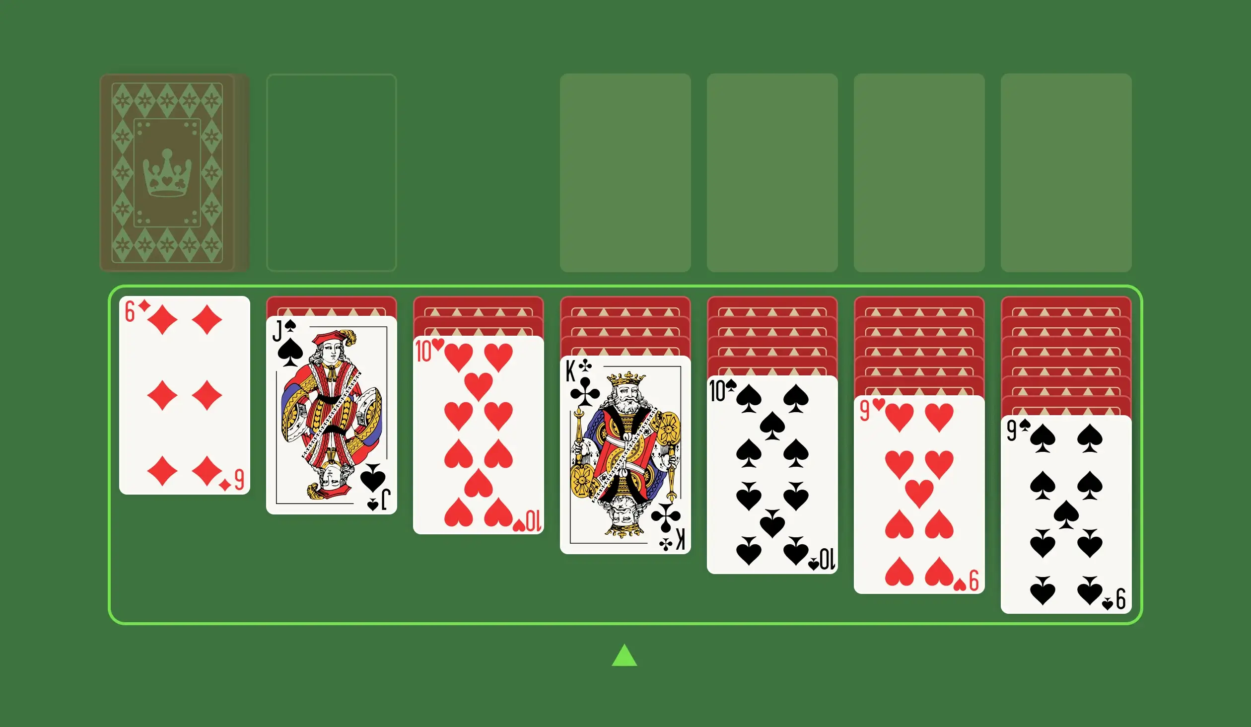 Tableau in Online Solitaire