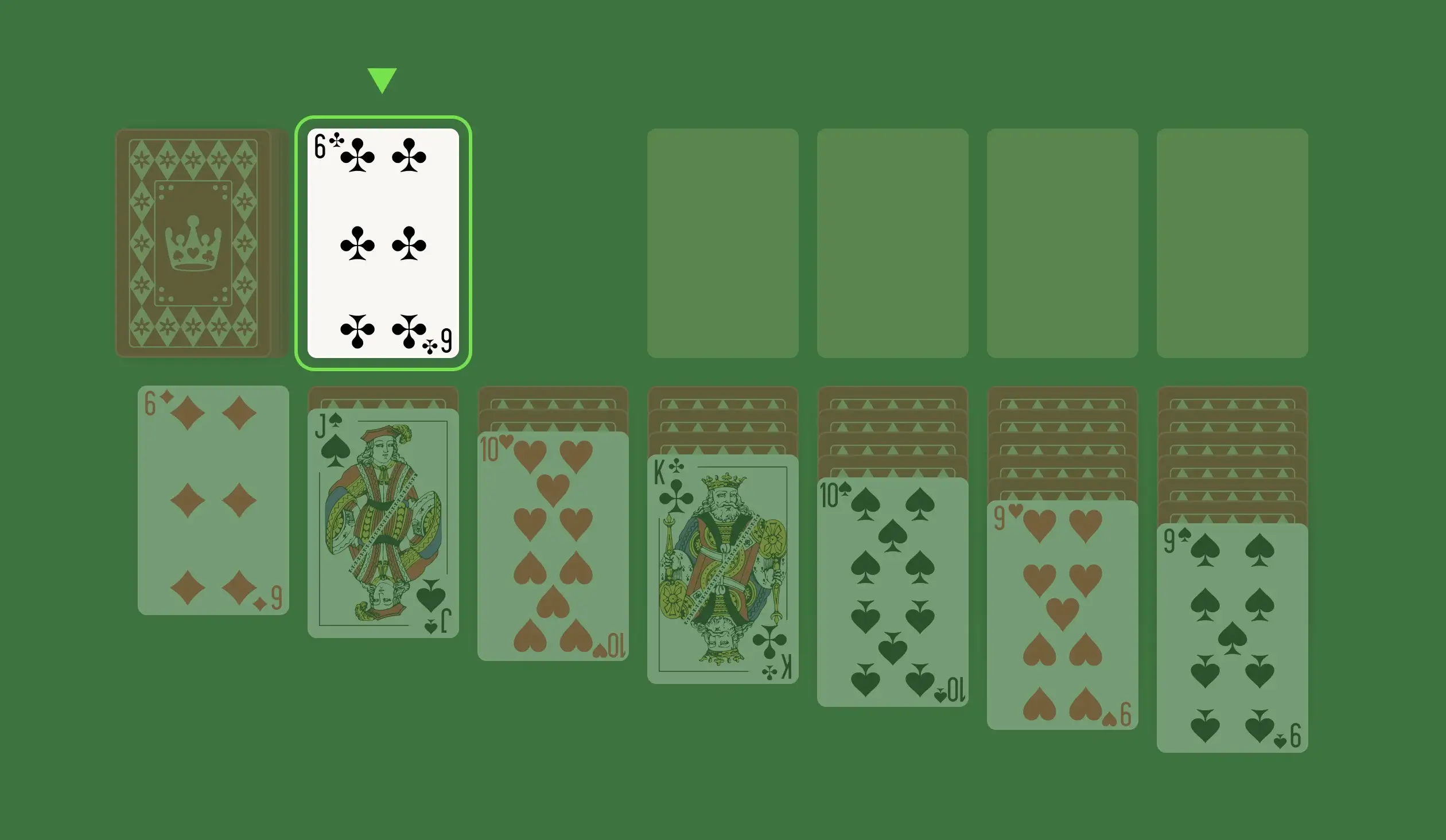 Waste pile in solitaire